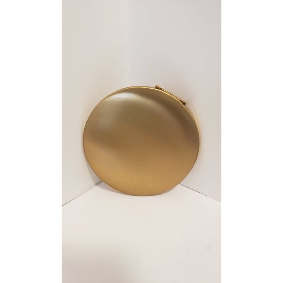 Vintage Gold Tone Compact: Crinoline Lady Design, Vanity Mirror - Picture 9 of 10